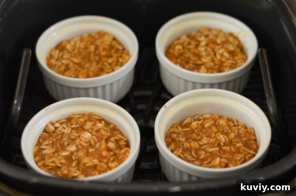air fryer baked pumpkin oatmeal