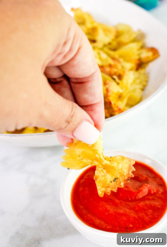 air fryer pasta chips