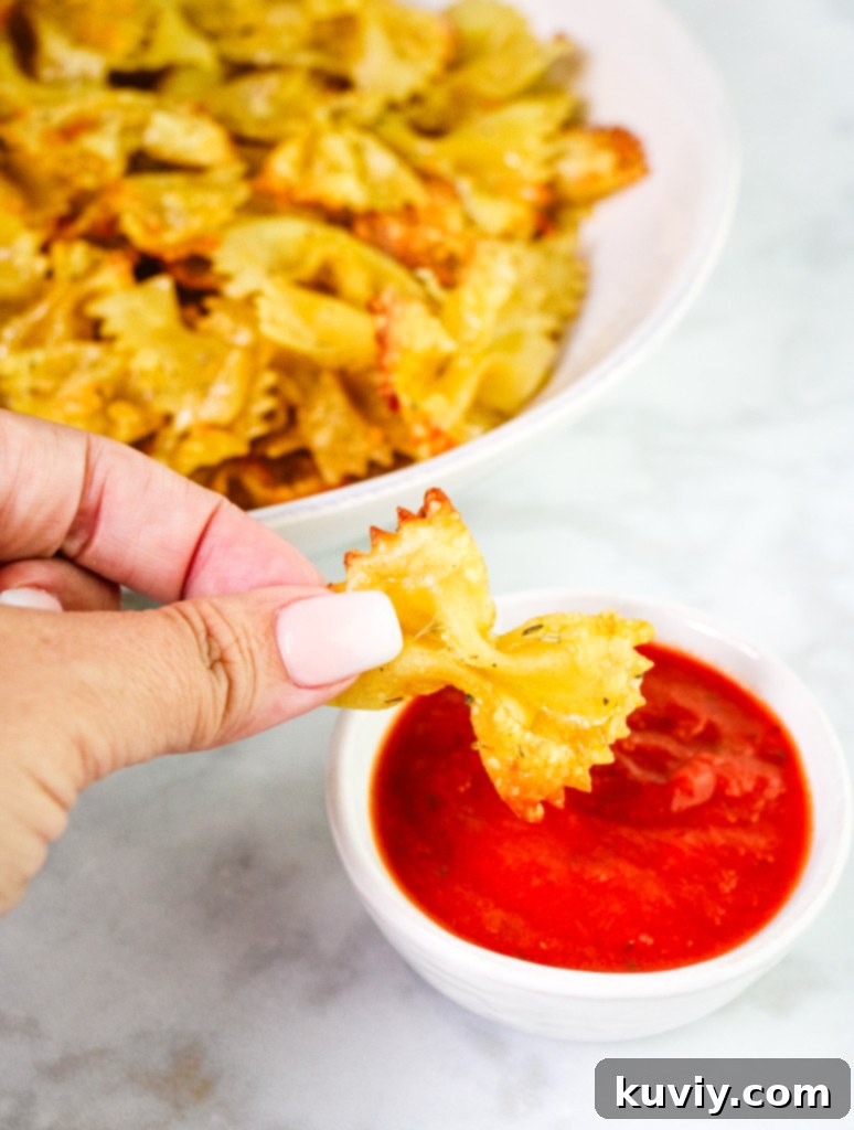 air fryer pasta chips