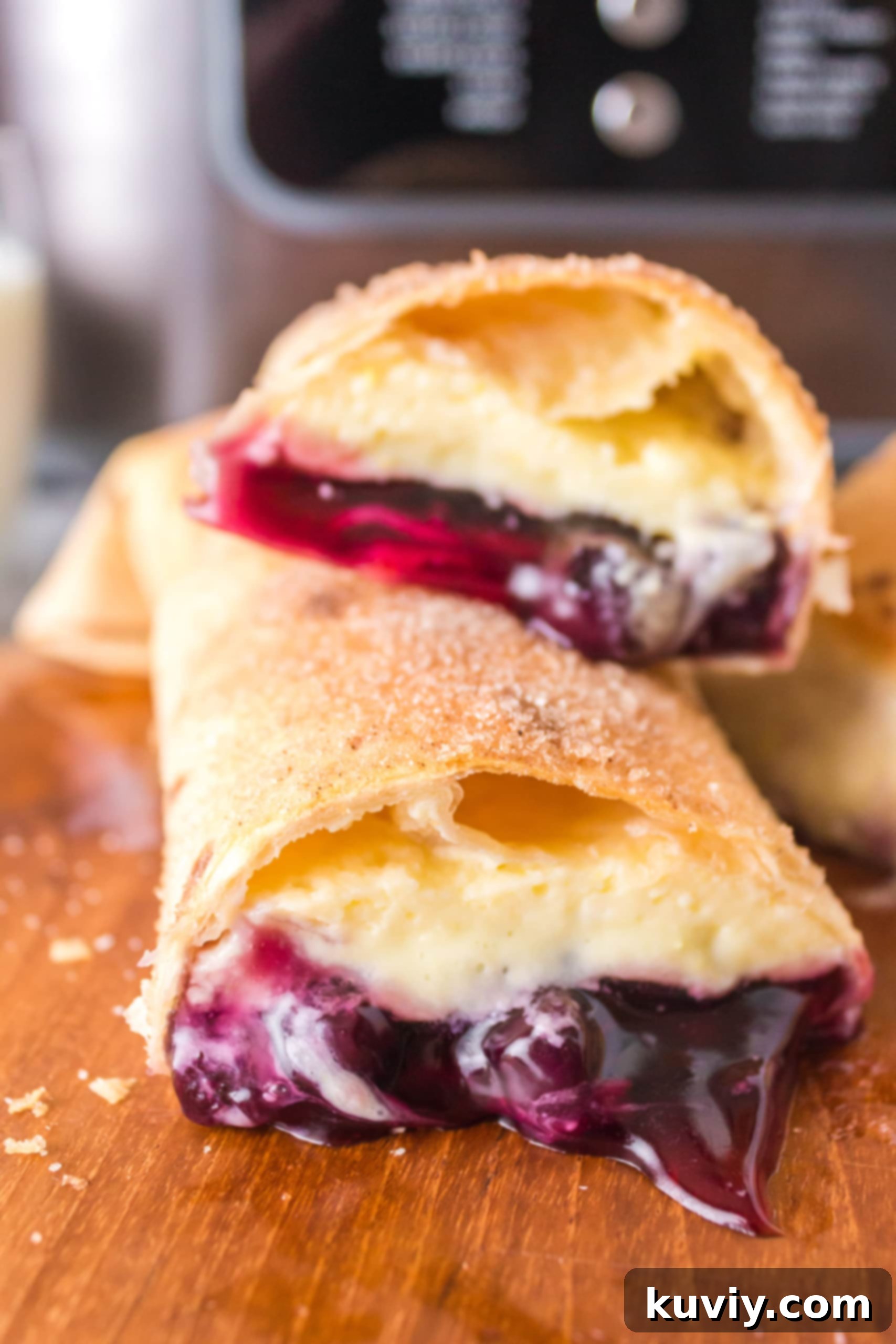 Air Fryer Cheesecake Chimichangas