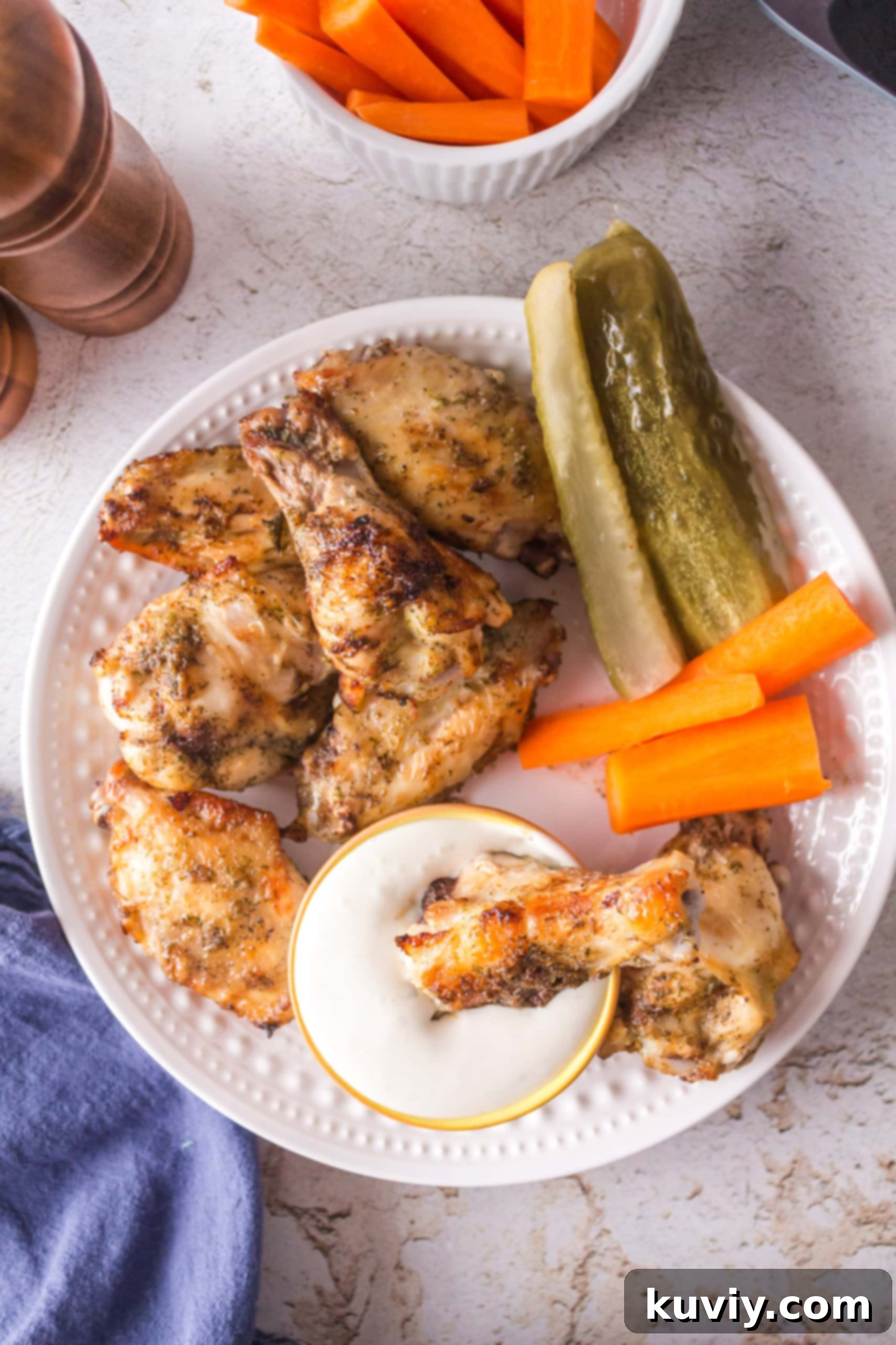 Air Fryer Dill Pickle Chicken Wings