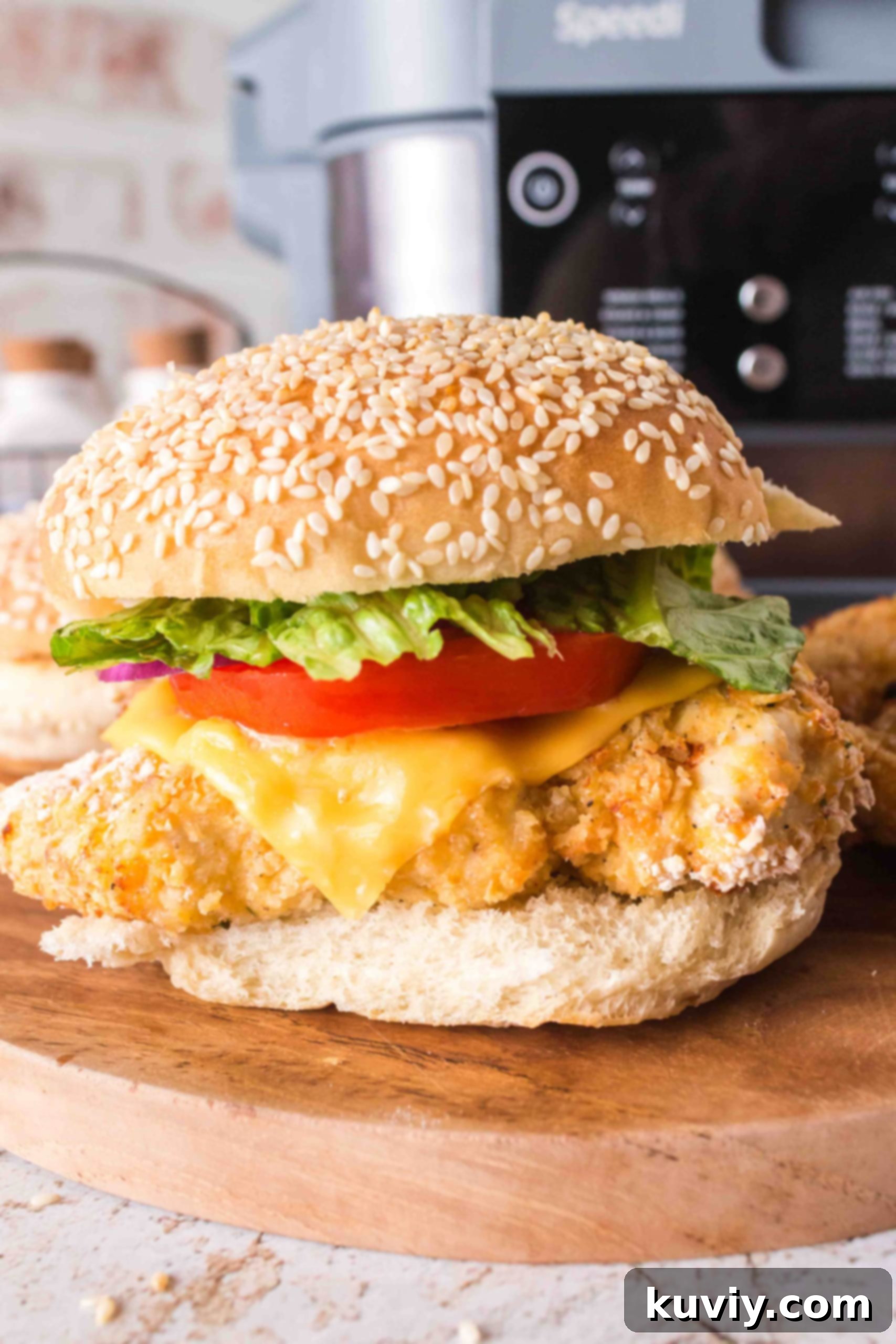 Air Fryer Spicy Chicken Sandwich