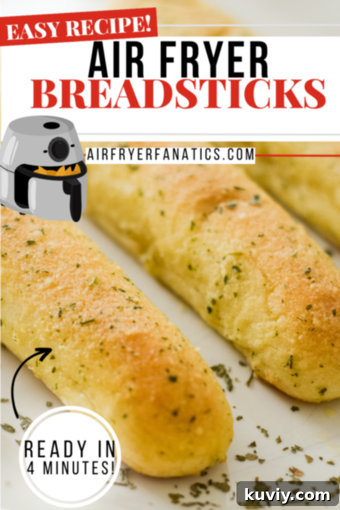 golden crispy air fryer breadsticks
