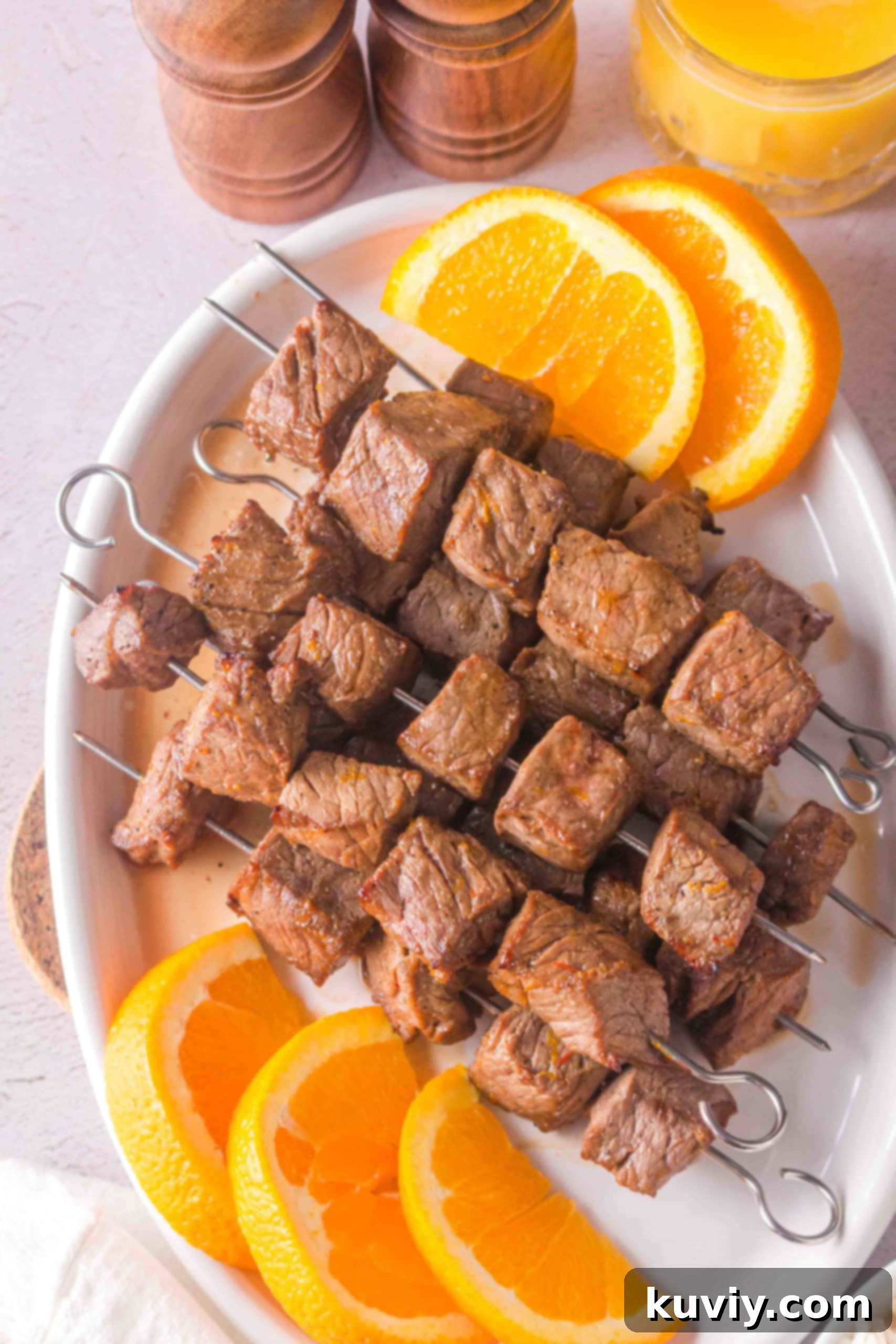 Ninja Air Fryer: 30 Fast & Flavorful Recipes 20 Air Fryer Orange Beef Skewers